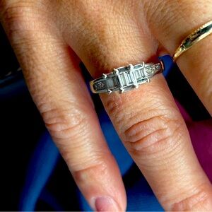 SOLD on FB marketplace Real diamond ring, initial $2,100, 9 diamonds, size 9